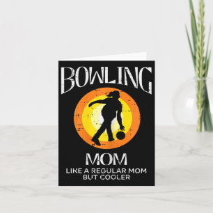 Bowling Mamma Cooler Retro Mors dag Bowlareare Mam Kort