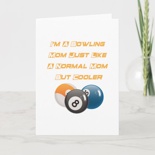 Bowling Mamma Funny Mor Day Gift Player Bowling Kort (Framsida)