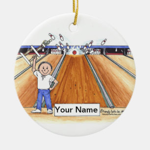 Bowling - Manlig Julgransprydnad Keramik