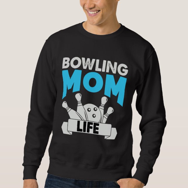 Bowling Mom Life Motheru2019s Day Lång Ärmad Tröja (Framsida)
