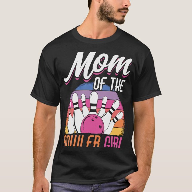 Bowling Mom Pin Bowler Strike Bowling Girl Bowling T Shirt (Framsida)