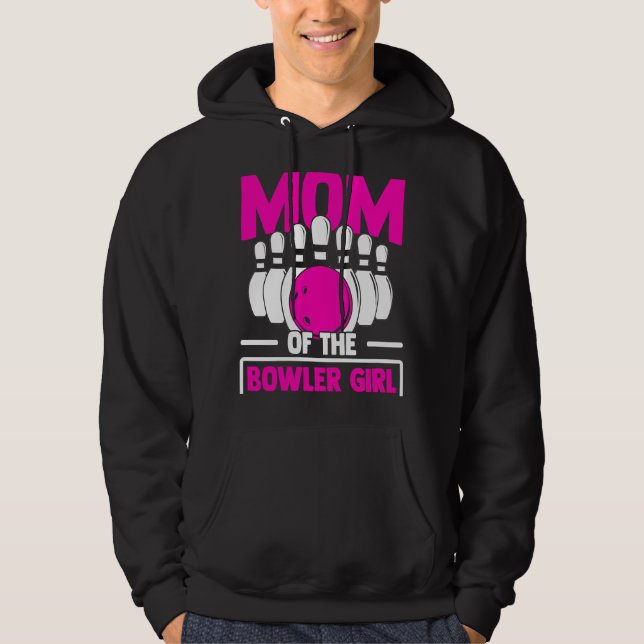 Bowling Mom Pin Bowler Strike Bowling Team Bowling Hoodie (Framsida)