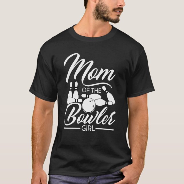 Bowling Mom Pin Bowler Strike Bowling Team Bowling T Shirt (Framsida)