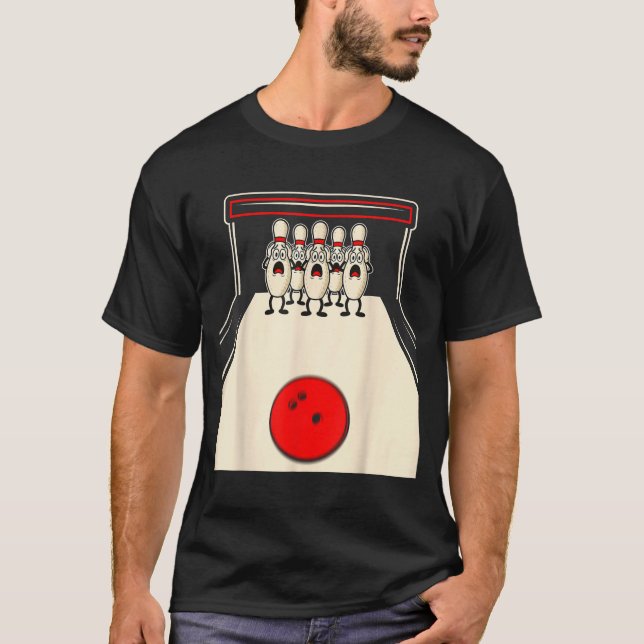 Bowling N Ed Ns Funny Bowler Player Kids Boys Men  T Shirt (Framsida)