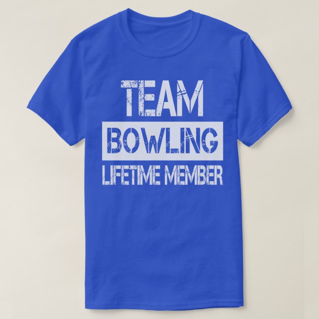 Bowling Namn Team Bowling Livstid T Shirt (Design framsida)