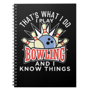 Bowling och jag känner Sak 260 bowlareare Anteckningsbok