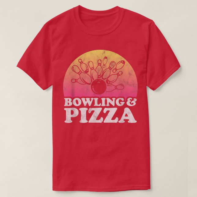 Bowling och Pizza T-Shirt (Design framsida)
