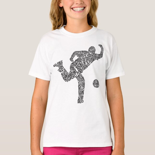 Bowling Ord Art, Bowlareare ordle T Shirt (Framsida)