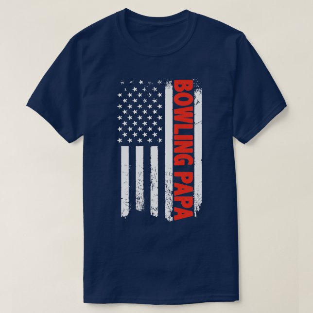 BOWLING PAPPA AMERICAN FLAGGA T SHIRT (Design framsida)
