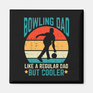 Bowling Pappa Cooler Retro Fars dag Bowlareare pap Magnet