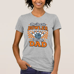 Bowling Pappa Tröja Min Favorit Bowler Kallar Mig
