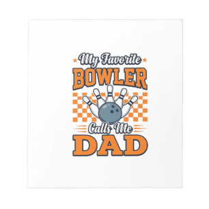 Bowling Pappa Tröja Min Favorit Bowler Kallar Mig  Anteckningsblock
