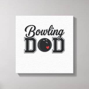 Bowling Pappa Vintage Gravyr T-Shirt Design_1 Canvastryck