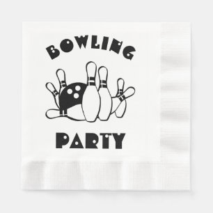 Bowling Party Boll och Stift Pappersservett