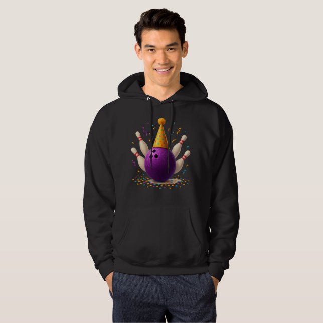 Bowling Party Celebration 🎳✨  Hoodie (Hel framsida)