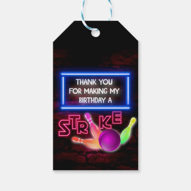 Bowling Party, Cosmic Bowling, Bowling födelseår Presentetikett (Framsidan)