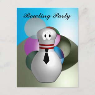 Bowling Party Inbjudningar