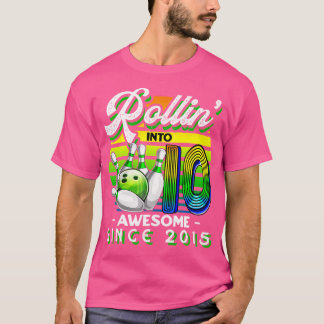 Bowling Party Rollin' 10 Fantastisk 2015 10th Birt T Shirt