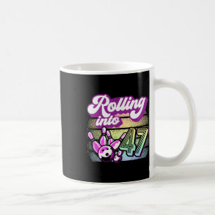 Bowling Party Rolling into 47 Bowling Birthday Kaffemugg