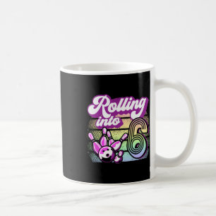 Bowling Party Rolling into 6 Bowling Birthday Kaffemugg