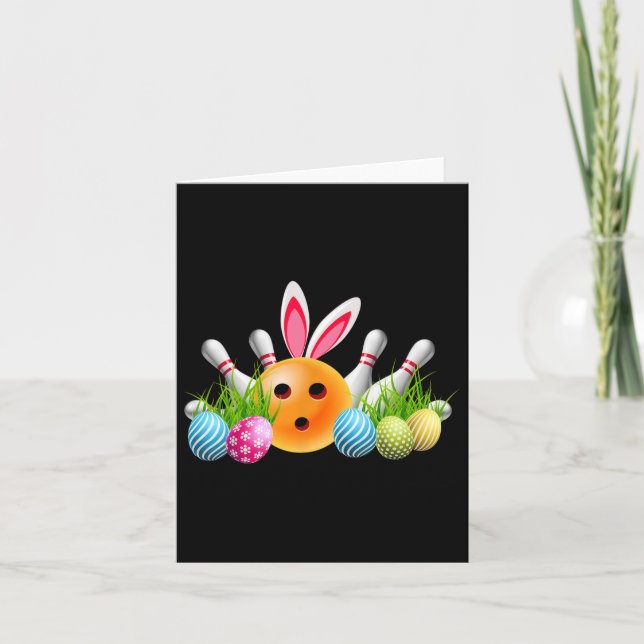 Bowling Påskhare Bowling Ll Shirt Bowling Öster Kort (Framsida)