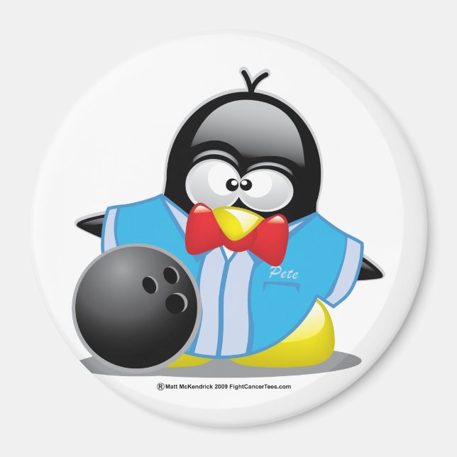 Bowling Penguin Magnet (Framsidan)
