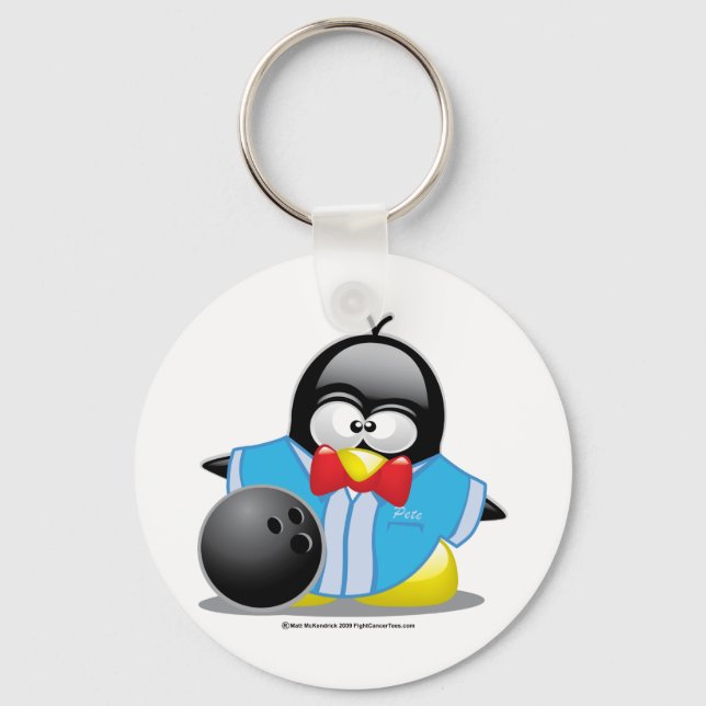 Bowling Penguin Nyckelring (Framsida)