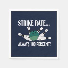 Bowling Pin Boll Strejka Team Party Pappersservett