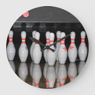 Bowling Pin Clock Stor Klocka