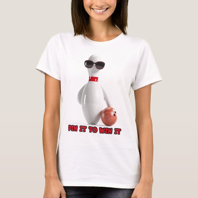 Bowling Pin för att vinna det T Shirt (Framsida)