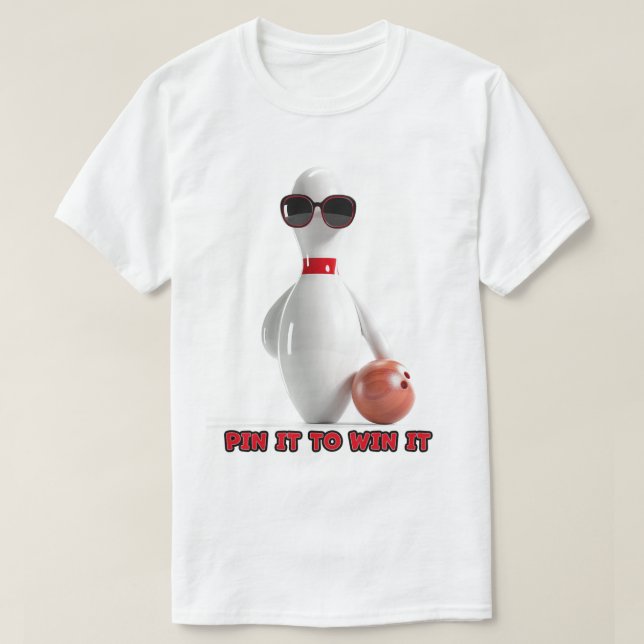 Bowling Pin för att vinna det T Shirt (Design framsida)