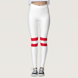 Bowling Pin Rand | Minimalistisk vit Rand Leggings