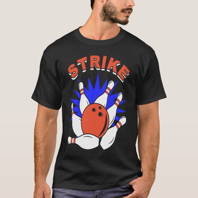 bowling player bowler bowling game bowling t shirt (Framsida)