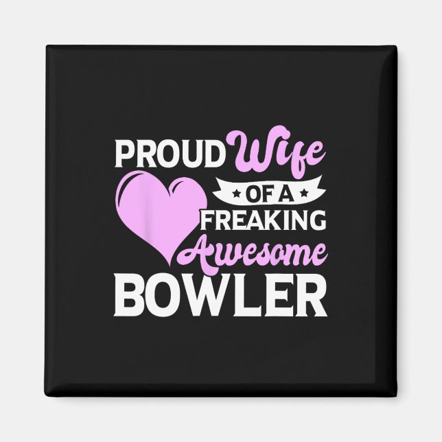 Bowling Player Coach Bowlareare Maka Magnet (Framsidan)