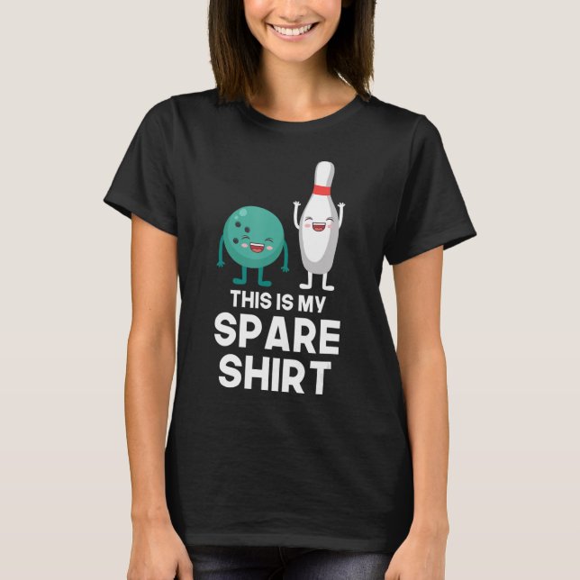 Bowling Player Gift Split Boll och Pin Det här är  T Shirt (Framsida)