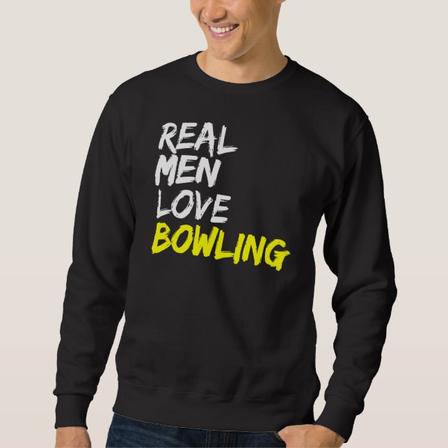 Bowling Player Outfit Bowling Klubb Real Manar Kär Lång Ärmad Tröja (Framsida)