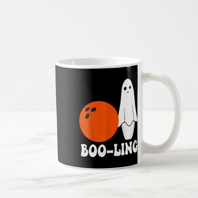 Bowling Pun Boo-ling Funny Bowling Players Hallowe Kaffemugg (Höger)