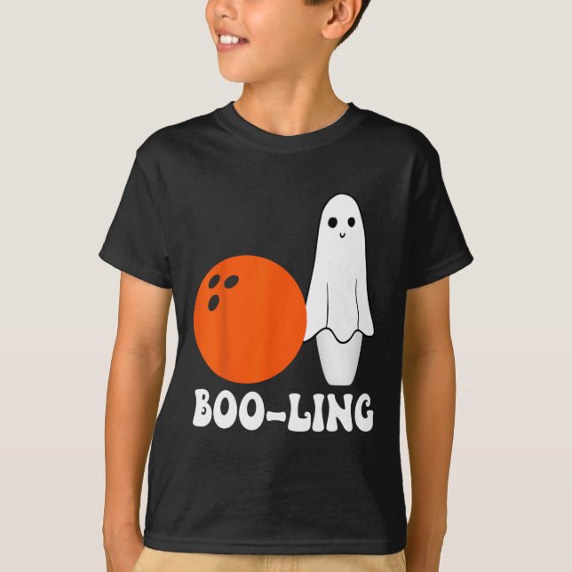 Bowling Pun Boo-ling Funny Bowling Players Hallowe T Shirt (Framsida)