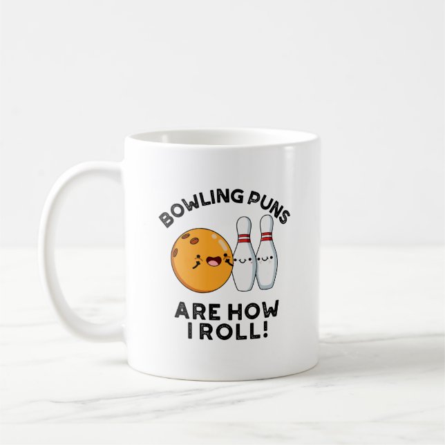 Bowling Puns är hur jag roll på sportpun Kaffemugg (Vänster)
