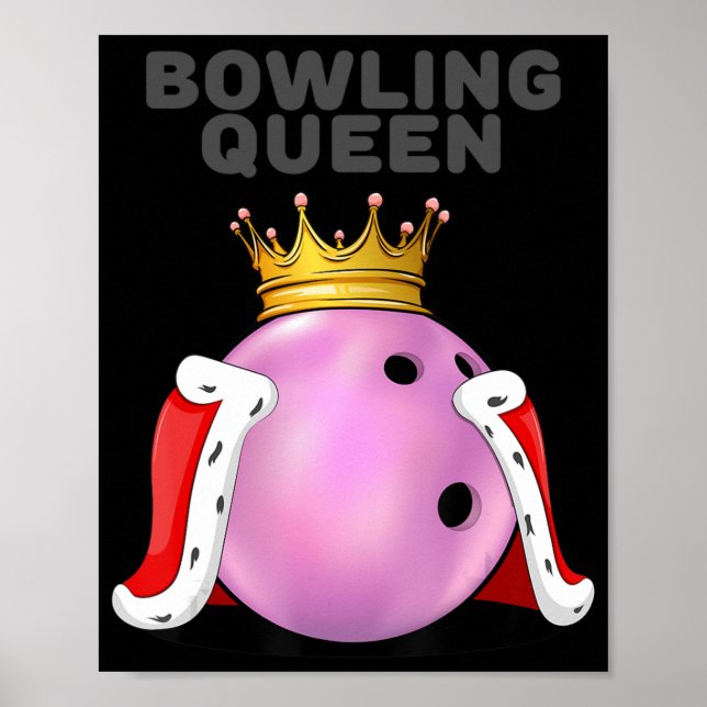 Bowling Queen Bowling Player Girls Bowling Poster (Framsidan)