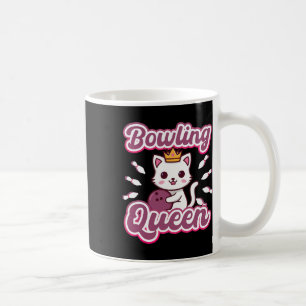 Bowling Queen' Cute Women's Girly Kawaii Anime Cat Kaffemugg