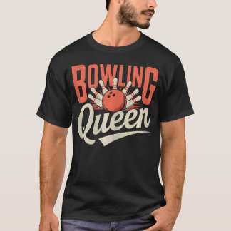 Bowling Queen Söt Kvinnlig T Shirt