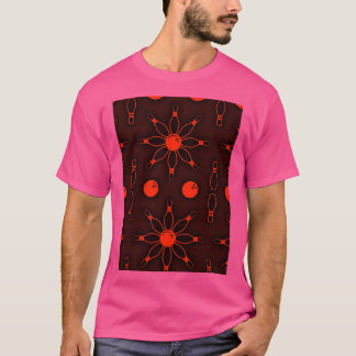 Bowling Red Seamless Tapet T Shirt