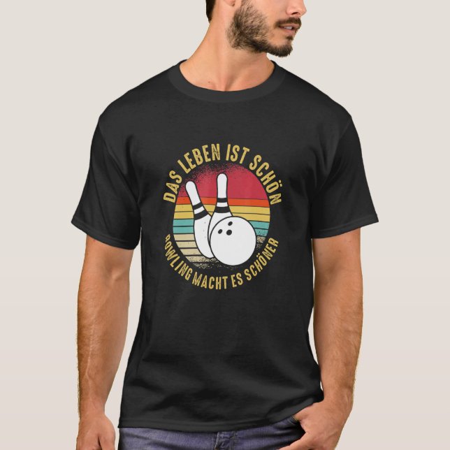 Bowling Retro Bowlareare Bowling Team T Shirt (Framsida)