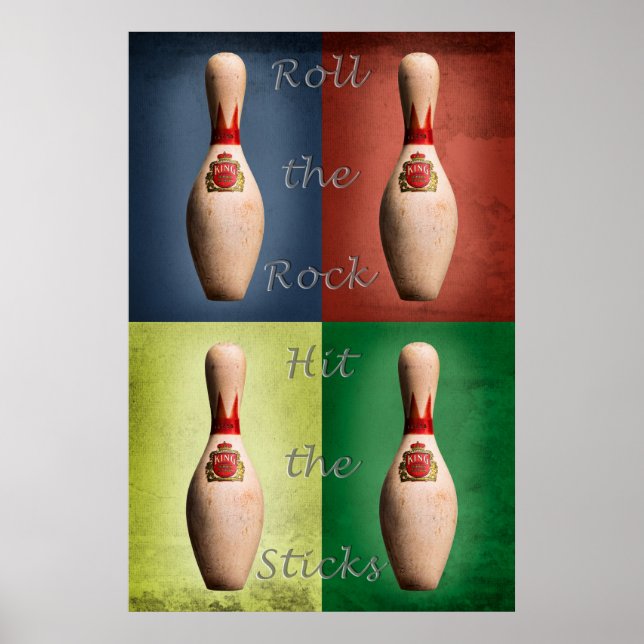 Bowling, Rulla Stenen, Slå Stängerna Poster (Framsidan)