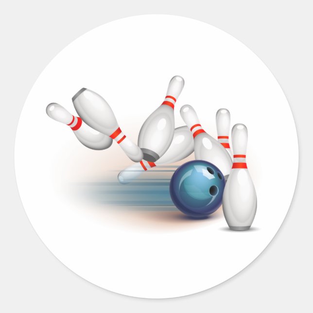 Bowling Runt Klistermärke (Framsida)