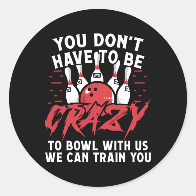Bowling Runt Klistermärke (Framsida)