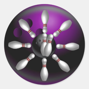 Bowling Runt Klistermärke