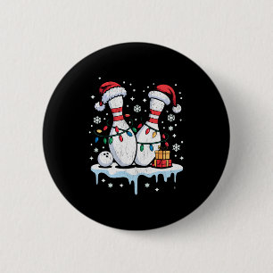 Bowling Santa Hatt Roligt Jul Långärmad Knapp