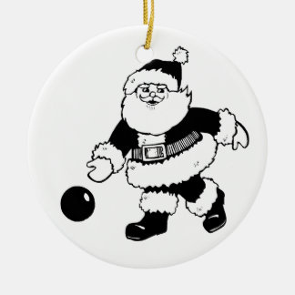 Bowling Santa Julgransprydnad Keramik